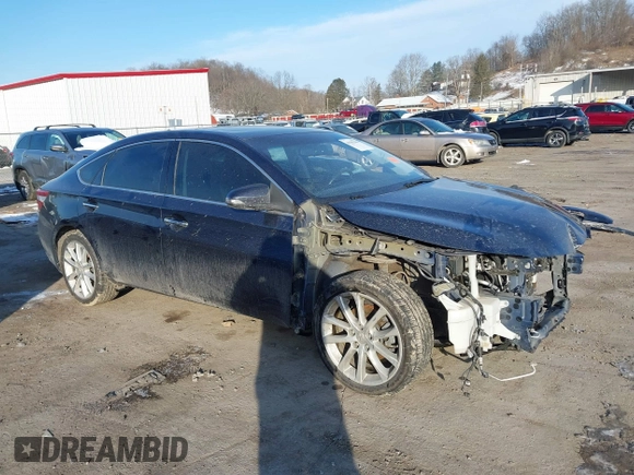 2014 Toyota Avalon Limited with VIN 4T1BK1EB9EU090599, listed as a IAAI auction lot 41585396 with 81,315 mi miles and . Bid and sale history available at DreamBid. Image 1.