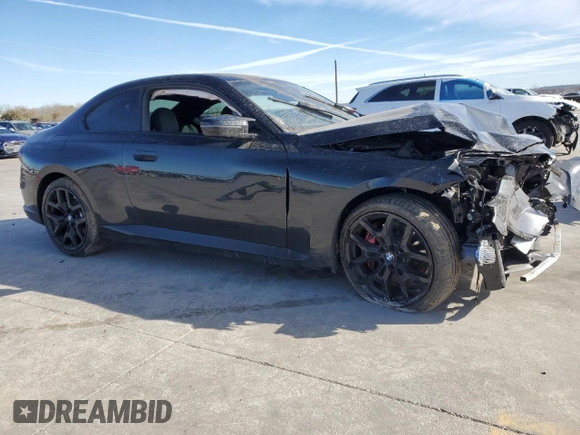 2025 BMW 2 Series M240i xDrive with VIN 3MW53CM03S8F00863, listed as a Copart auction lot 88156275 with 0 mi miles and Salvage Title. Bid and sale history available at carsss.com. Image 4.