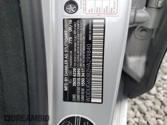 2017 Mercedes-Benz S 550e with VIN WDDUG6DB2HA299840, listed as a Copart auction lot 80257744 with 124,611 mi miles and Salvage Title. Bid and sale history available at DreamBid. Image 12.