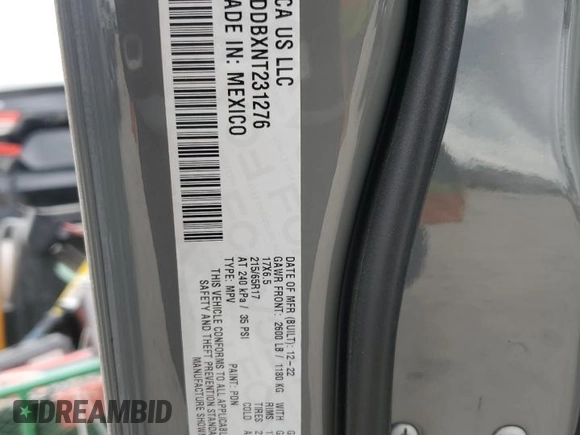 2022 Jeep Compass Trailhawk with VIN 3C4NJDDBXNT231276, listed as a Copart auction lot 55290785 with 20,814 mi miles and Salvage title. Bid and sale history available at DreamBid. Image 13.