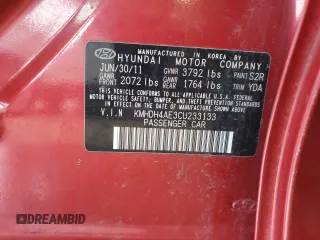 2012 Hyundai Elantra GLS с VIN KMHDH4AE3CU233133, выставлен на аукционе Copart как лот 56742795 с пробегом 194 890 миль миль и Списание • Salvage title. История ставок и продаж доступна на DreamBid. Изображение 12.
