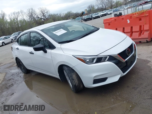 2020 Nissan Versa S with VIN 3N1CN8DV2LL807214, listed as a IAAI auction lot 41911652 with 85,885 mi miles. Bid and sale history available at carsss.com. Image 1.