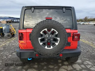 2024 Jeep Wrangler Rubicon z VIN 1C4RJXR62RW172545, wystawiony jako Copart lot #48020865 z przebiegiem 5 483 mil mil oraz Szkoda całkowita • Salvage title. Historia ofert i sprzedaży dostępna na DreamBid. Obrazek 6.