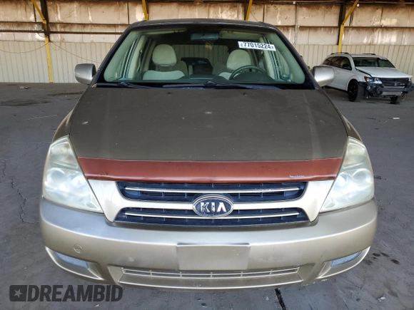 2006 Kia Sedona LX with VIN KNDMB233166051719, listed as a Copart auction lot 77015224 with 138,398 mi miles and Clean Title. Bid and sale history available at carsss.com. Image 5.