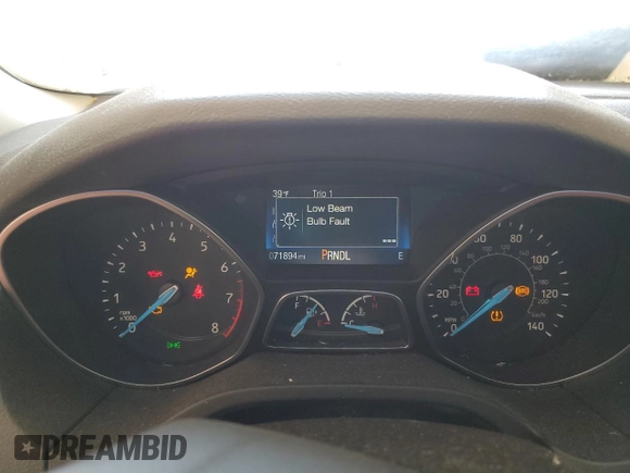 2017 Ford Focus SE with VIN 1FADP3F29HL328797, listed as a Copart auction lot 47746905 with 71,894 mi miles and Salvage Title. Bid and sale history available at carsss.com. Image 9.