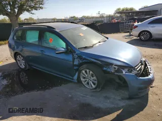 2017 Volkswagen Golf SportWagen S with VIN 3VW017AU2HM531567, listed as a Copart auction lot 47371705 with 107,178 mi miles and Salvage Title. Bid and sale history available at carsss.com. Image 4.