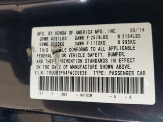 2015 Acura TLX V6 Tech with VIN 19UUB3F54FA000636, listed as a IAAI auction lot 41465496 with 139,263 mi miles. Bid and sale history available at carsss.com. Image 9.