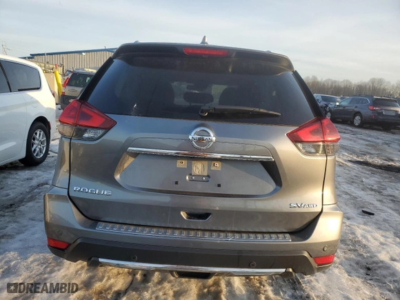 2020 Nissan Rogue SV with VIN JN8AT2MV5LW105636, listed as a Copart auction lot 48479195 with 52,885 mi miles and Salvage Title. Bid and sale history available at carsss.com. Image 6.