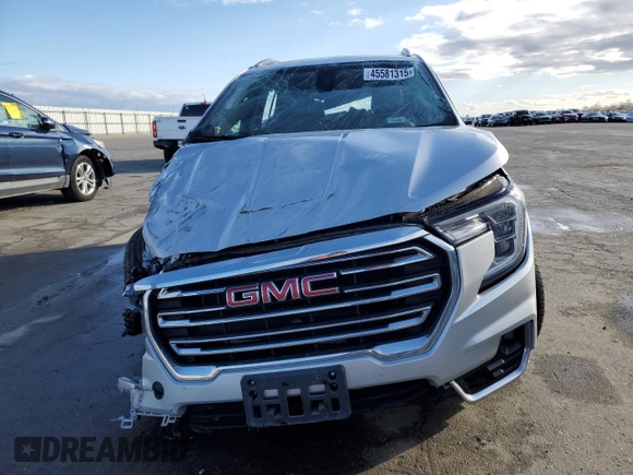 2022 GMC Terrain SLT with VIN 3GKALVEV5NL154117, listed as a Copart auction lot 45581315 with 63,445 mi miles and Salvage Title. Bid and sale history available at DreamBid. Image 5.