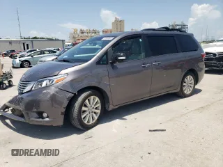 2015 Toyota Sienna Limited with VIN 5TDDK3DC2FS123483, listed as a Copart auction lot 61663545 with 88,390 mi miles and Salvage title. Bid and sale history available at DreamBid. Image 1.