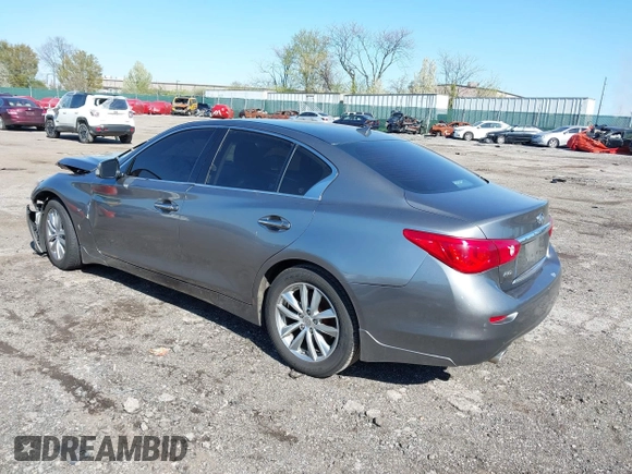 2015 Infiniti Q50 Premium with VIN JN1BV7AR2FM392399, listed as a IAAI auction lot 41978343 with 108,679 mi miles and . Bid and sale history available at DreamBid. Image 3.