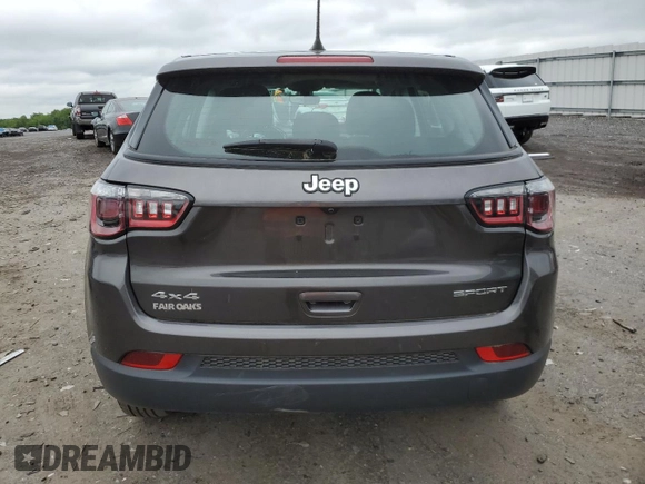 2021 Jeep Compass Sport z VIN 3C4NJDAB9MT521057, wystawiony jako Copart lot #58855775 z przebiegiem 37 135 mil mil oraz Szkoda całkowita • Salvage title. Historia ofert i sprzedaży dostępna na DreamBid. Obrazek 6.