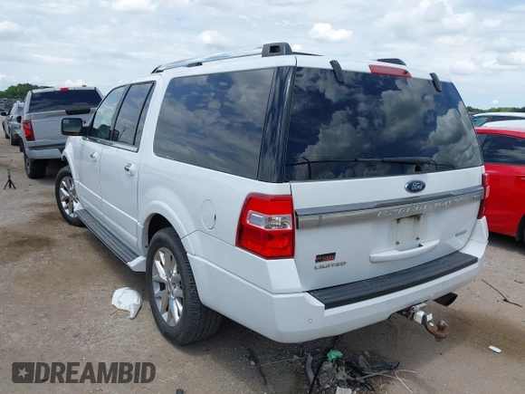 2017 Ford Expedition Max Limited with VIN 1FMJK1KT6HEA04236, listed as a IAAI auction lot 42613826 with 203,320 mi miles and . Bid and sale history available at DreamBid. Image 3.