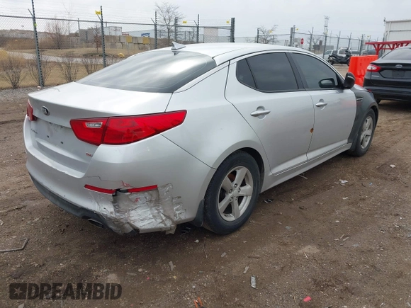 2014 Kia Optima LX z VIN KNAGM4A73E5495744, wystawiony jako IAAI lot #41823853 z przebiegiem 212 900 mil mil oraz . Historia ofert i sprzedaży dostępna na DreamBid. Obrazek 4.