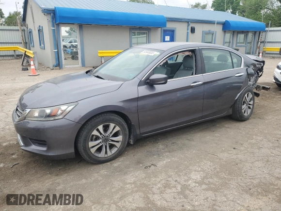 2014 Honda Accord LX z VIN 1HGCR2F32EA045573, wystawiony jako Copart lot #54949005 z przebiegiem 202 231 mil mil oraz Szkoda całkowita • Salvage title. Historia ofert i sprzedaży dostępna na DreamBid. Obrazek 1.