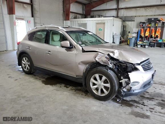 2009 Infiniti EX35 Journey with VIN JNKAJ09F89M951835, listed as a Copart auction lot 71308344 with 121,617 mi miles and Salvage Title. Bid and sale history available at carsss.com. Image 4.