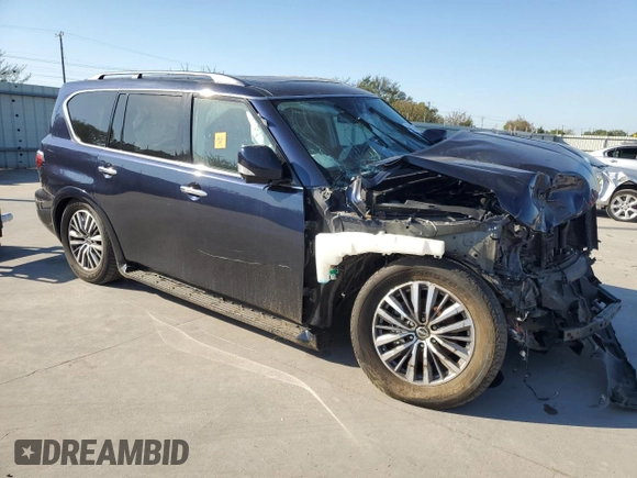 2022 Nissan Armada SL with VIN JN8AY2BDXN9677573, listed as a Copart auction lot 74205564 with Not Provided miles and Salvage Title. Bid and sale history available at carsss.com. Image 4.