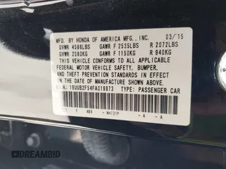 2015 Acura TLX Technology with VIN 19UUB2F54FA019973, listed as a IAAI auction lot 42482331 with 130,004 mi miles and . Bid and sale history available at DreamBid. Image 9.