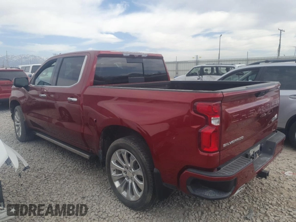 2021 Chevrolet Silverado 1500 High Country with VIN 3GCUYHET2MG141357, listed as a Copart auction lot 52708715 with 55,021 mi miles and Clean Title. Bid and sale history available at carsss.com. Image 2.