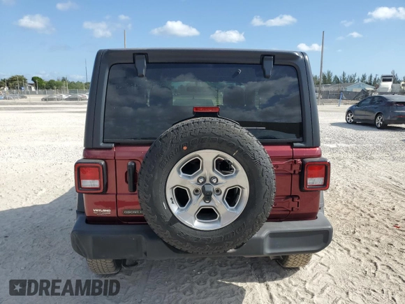 2021 Jeep Wrangler Sport with VIN 1C4GJXAN1MW683604, listed as a Copart auction lot 53838925 with 18,771 mi miles and Salvage title. Bid and sale history available at DreamBid. Image 6.