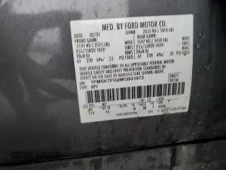 2021 Ford Explorer Limited с VIN 1FMSK7FH2MGB03972, выставлен на аукционе Copart как лот 86814334 с пробегом 91 589 миль миль и Списание • Salvage title. История ставок и продаж доступна на DreamBid. Изображение 13.