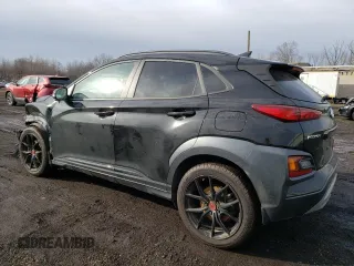 2021 Hyundai Kona Night Edition with VIN KM8K6CA52MU698334, listed as a Copart auction lot 46312635 with 56,870 mi miles and Salvage Title. Bid and sale history available at DreamBid. Image 2.