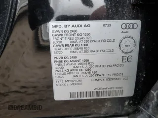 2023 Audi Q5 S line Premium Plus with VIN WA1EAAFY4P2183661, listed as a Copart auction lot 48610815 with 22,414 mi miles and Salvage Title. Bid and sale history available at carsss.com. Image 13.