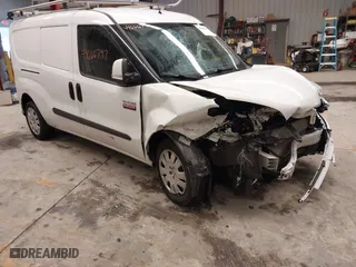 2019 Ram ProMaster City Cargo Van Tradesman SLT with VIN ZFBHRFBB2K6N02084, listed as a IAAI auction lot 41666797 with 84,146 mi miles. Bid and sale history available at carsss.com. Image 1.