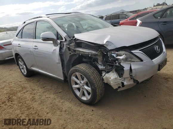 2010 Lexus RX 350 with VIN 2T2ZK1BA6AC033990, listed as a Copart auction lot 53587265 with 0 mi miles and Salvage Title. Bid and sale history available at carsss.com. Image 4.