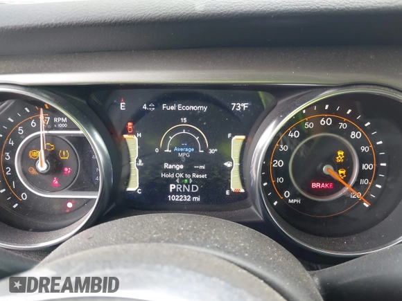 2020 Jeep Gladiator Overland with VIN 1C6HJTFG8LL166086, listed as a IAAI auction lot 42016222 with 102,232 mi miles and . Bid and sale history available at DreamBid. Image 7.