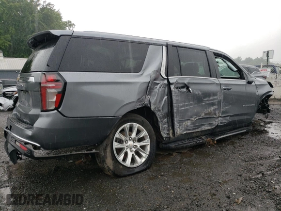2022 Chevrolet Suburban Premier with VIN 1GNSCFKD3NR191152, listed as a Copart auction lot 61010543 with 56,508 mi miles and Clean title. Bid and sale history available at DreamBid. Image 3.