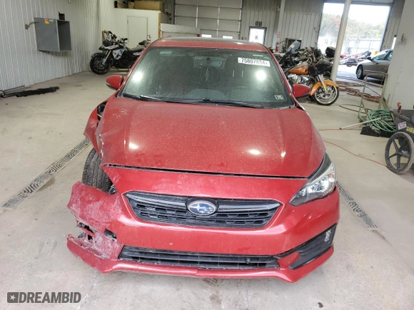 2020 Subaru Impreza Sport with VIN 4S3GKAM64L3606661, listed as a Copart auction lot 75807884 with 43,539 mi miles and Salvage Title. Bid and sale history available at carsss.com. Image 5.