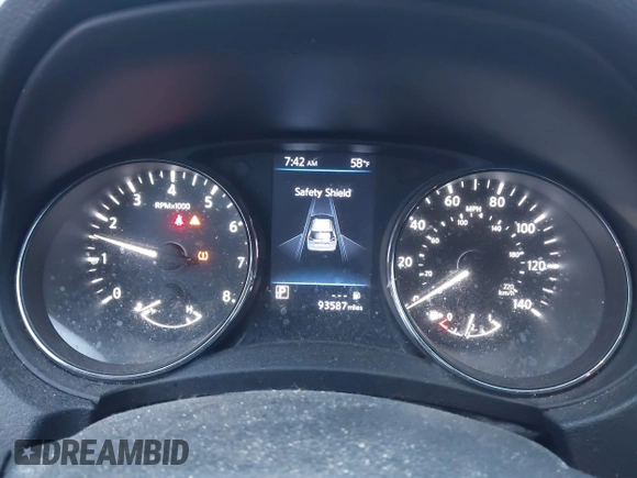 2018 Nissan Rogue SV with VIN 5N1AT2MT2JC809572, listed as a IAAI auction lot 41795161 with 93,587 mi miles and . Bid and sale history available at carsss.com. Image 7.