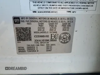 2021 GMC Terrain SLT with VIN 3GKALVEV5ML385565, listed as a Copart auction lot 60694045 with 109,930 mi miles and Non repairable. Bid and sale history available at DreamBid. Image 13.