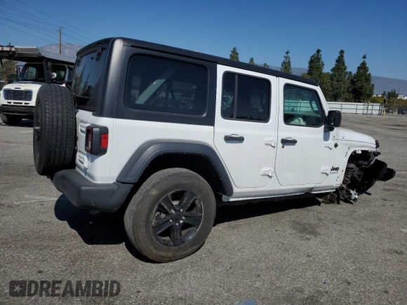 2023 Jeep Wrangler Sport Altitude with VIN 1C4HJXDG3PW623930, listed as a Copart auction lot 46733035 with 26,032 mi miles and Salvage Title. Bid and sale history available at DreamBid. Image 3.