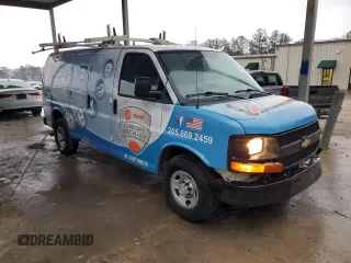 2015 Chevrolet Express Cargo with VIN 1GCWGFCF9F1276785, listed as a Copart auction lot 44939555 with 216,253 mi miles and Salvage title. Bid and sale history available at DreamBid. Image 4.
