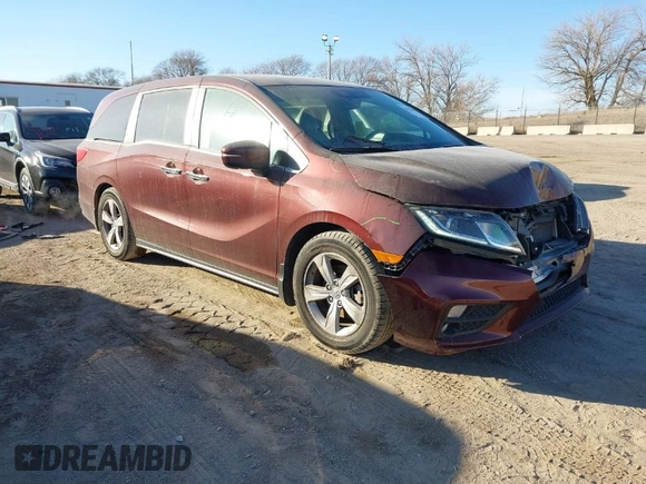 2020 Honda Odyssey EX-L with VIN 5FNRL6H73LB053820, listed as a IAAI auction lot 41532645 with 73,692 mi miles. Bid and sale history available at carsss.com. Image 1.