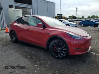 2022 Tesla Model Y Performance with VIN 7SAYGDEF6NF337996, listed as a Copart auction lot 56039515 with 16,468 mi miles and Salvage title. Bid and sale history available at DreamBid. Image 7.