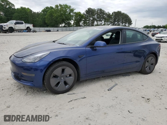 2023 Tesla Model 3 with VIN 5YJ3E1EA3PF474350, listed as a Copart auction lot 53819035 with 32,714 mi miles and Salvage Title. Bid and sale history available at DreamBid. Image 1.