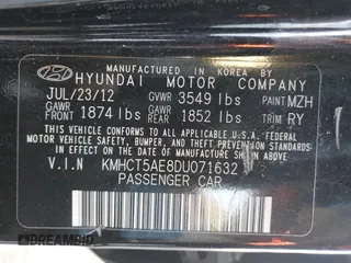 2013 Hyundai Accent GL with VIN KMHCT5AE8DU071632, listed as a Copart auction lot 76982384 with 100,067 mi miles and Salvage Title. Bid and sale history available at carsss.com. Image 12.