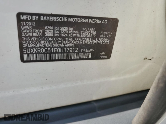 2014 BMW X5 xDrive35i z VIN 5UXKR0C51E0H17912, wystawiony jako Copart lot #61819105 z przebiegiem 218 784 mil mil oraz Czysty tytuł • Clean title. Historia ofert i sprzedaży dostępna na DreamBid. Obrazek 13.