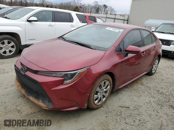 2022 Toyota Corolla LE with VIN JTDEPMAE3NJ203887, listed as a Copart auction lot 46779845 with 134,201 mi miles and Salvage Title. Bid and sale history available at carsss.com. Image 1.