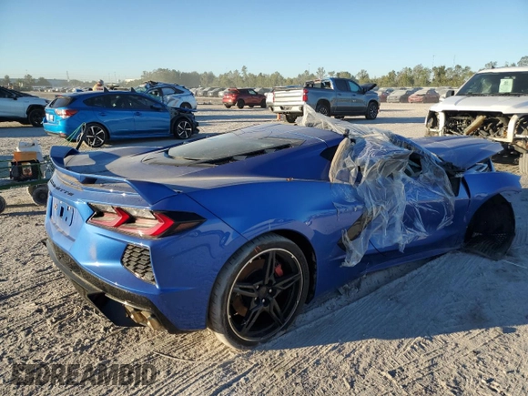2023 Chevrolet Corvette 1LT with VIN 1G1YA2D46P5117063, listed as a Copart auction lot 80717294 with Not provided miles and Salvage title. Bid and sale history available at DreamBid. Image 3.