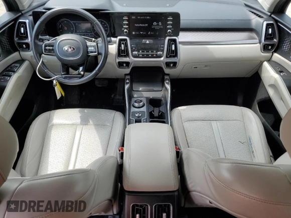 2021 Kia Sorento S with VIN KNDRG4LG5M5049495, listed as a Copart auction lot 59712505 with 76,727 mi miles and Salvage title. Bid and sale history available at DreamBid. Image 8.