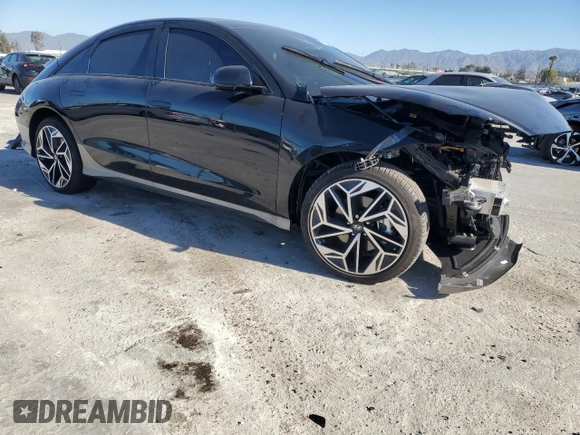 2024 Hyundai IONIQ 6 Limited with VIN KMHM54AA8RA079342, listed as a Copart auction lot 46758565 with 918 mi miles and Salvage Title. Bid and sale history available at carsss.com. Image 4.