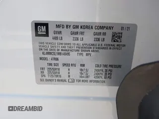2021 Buick Encore GX Preferred с VIN KL4MMCSL1MB140495, выставлен на аукционе IAAI как лот 42394584 с пробегом 32 542 миль миль и . История ставок и продаж доступна на DreamBid. Изображение 9.