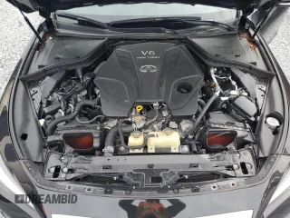 2023 Infiniti Q50 Red Sport 400 with VIN JN1FV7DP8PM570247, listed as a Copart auction lot 81809854 with 6,241 mi miles and Salvage Title. Bid and sale history available at DreamBid. Image 11.