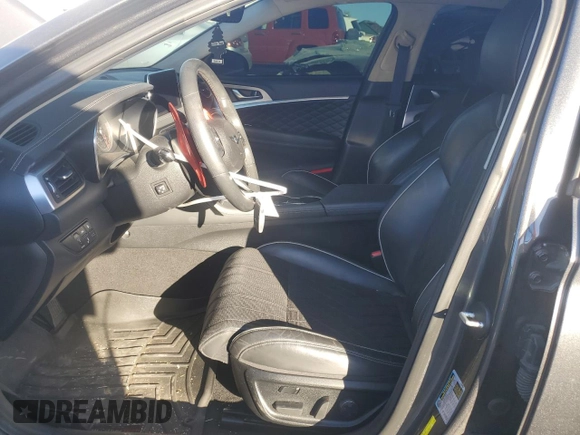 2020 Genesis G70 2.0T with VIN KMTG44LA1LU045249, listed as a Copart auction lot 82020724 with 37,575 mi miles and Salvage title. Bid and sale history available at DreamBid. Image 7.