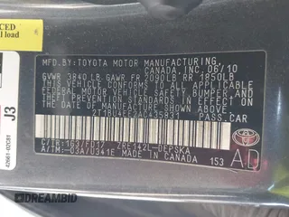 2010 Toyota Corolla with VIN 2T1BU4EE2AC435831, listed as a IAAI auction lot 42244950 with 191,370 mi miles and . Bid and sale history available at DreamBid. Image 9.
