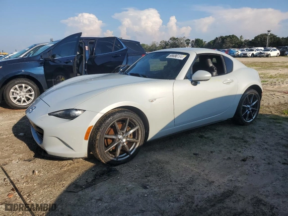 2018 Mazda MX-5 Miata RF Grand Touring with VIN JM1NDAM71J0204220, listed as a Copart auction lot 66686194 with 53,022 mi miles and Non Repairable. Bid and sale history available at carsss.com. Image 1.